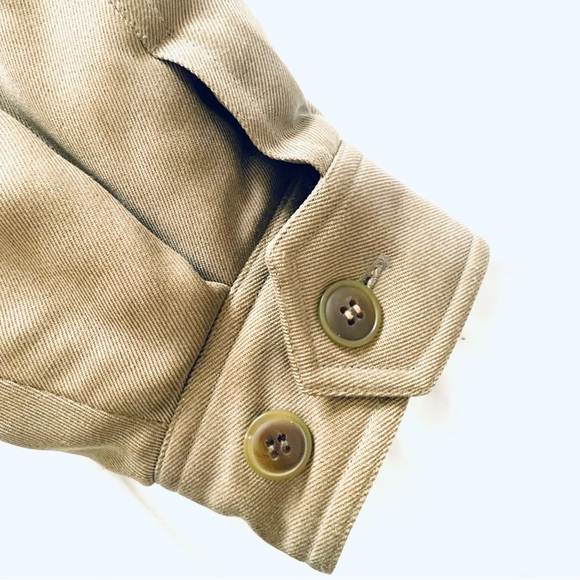 CYPRESS GROVE Short Oversized Trench Coat, Bomber Jacket Silk Gaberdine, tan - Picture 4 of 10